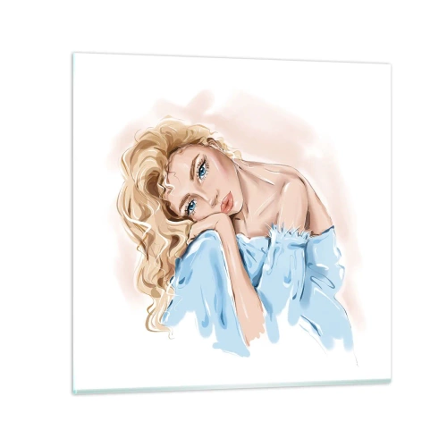 Glasbild - Bild auf glas - Verträumt im Blau - 40x40 cm