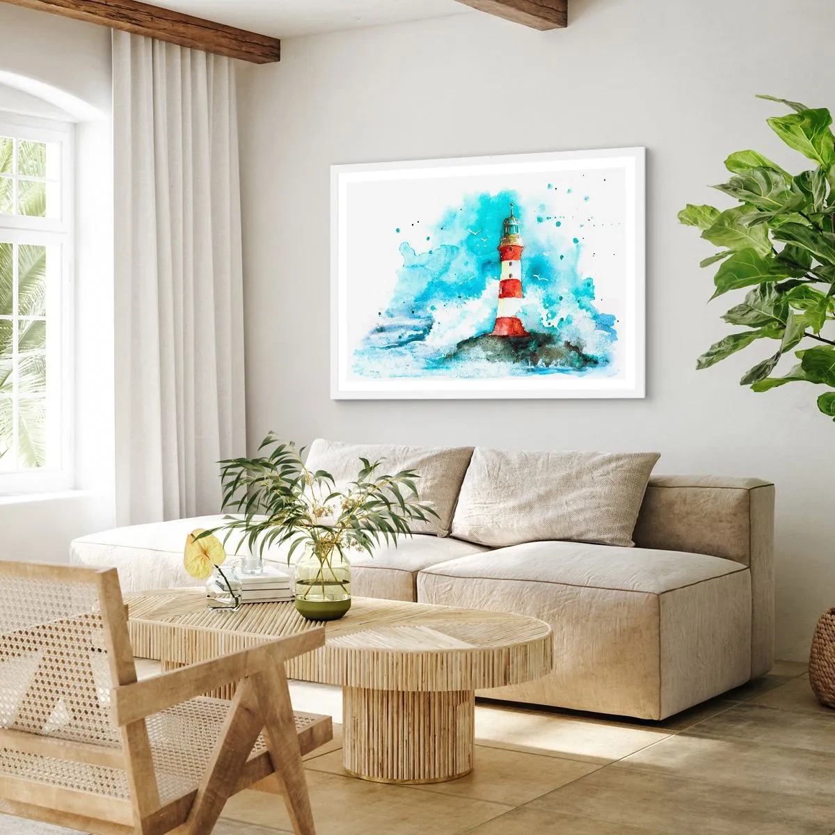 Poster in einem weißen Rahmen - Einheit der Elemente - 50x40 cm