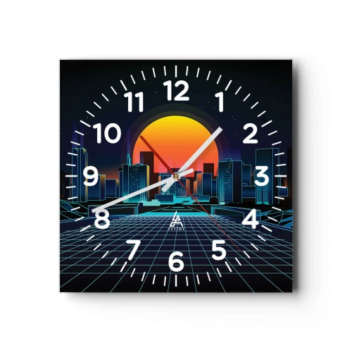 Wanduhr - Glasuhr - Willst du immer noch zu Real gehen? - 40x40 cm