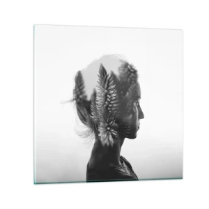 Glasbild - Bild auf glas - Dame des Kiefernwaldes - 30x30 cm