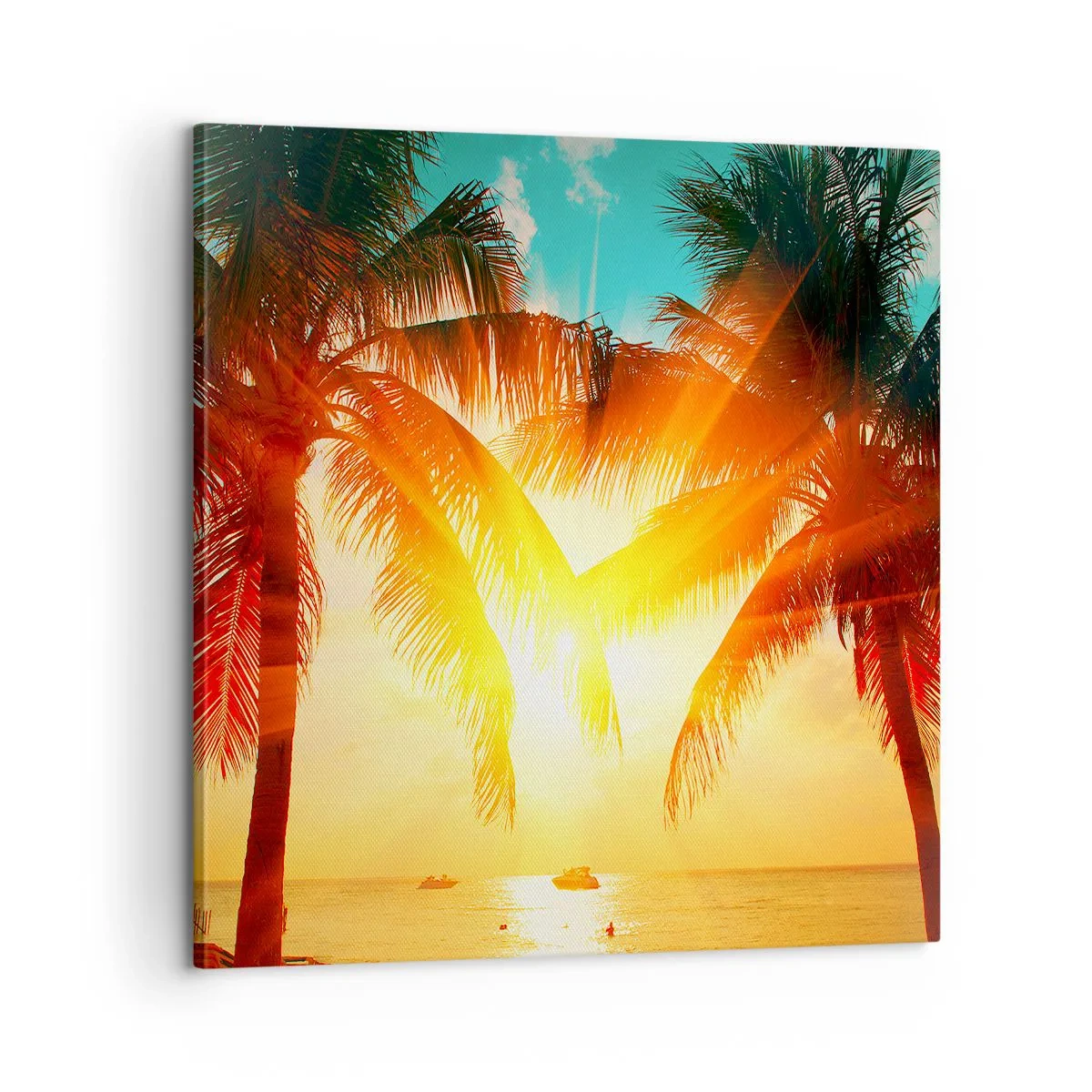 Bild auf Leinwand - Leinwandbild - Exotisches Paar - 60x60 cm