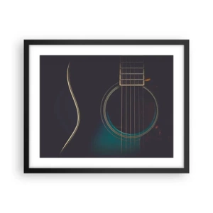 Poster in einem schwarzem Rahmen - Einen Moment bevor es ertönt - 50x40 cm