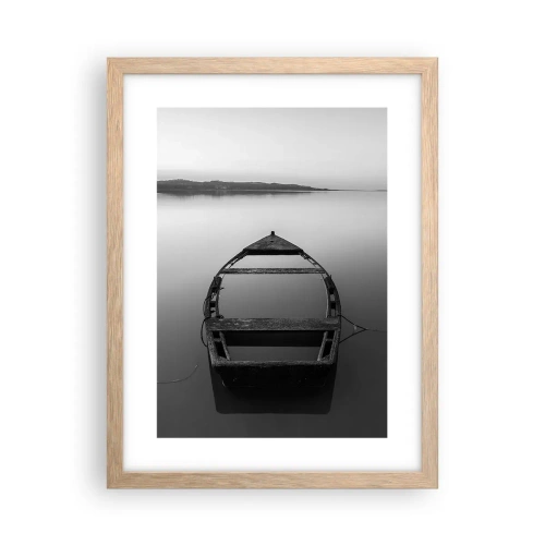Poster in einem Rahmen aus heller Eiche - Sehnsucht und Melancholie - 30x40 cm