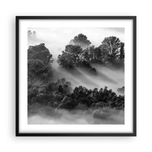 Poster in einem schwarzem Rahmen - Aufstehend aus dem Schlaf - 50x50 cm