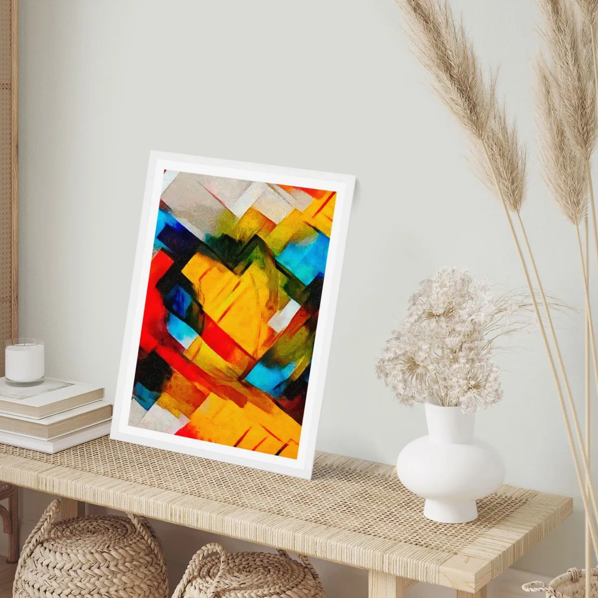 Poster in einem weißen Rahmen - Ein bunter Interleaver - 30x40 cm