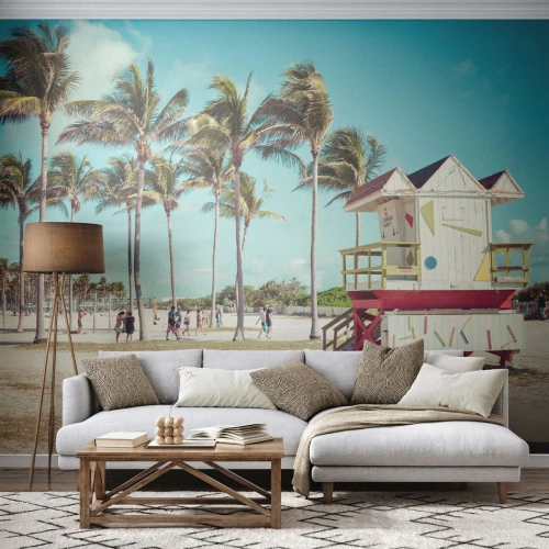 Fototapete Premium Sand - Dir steht ein schöner Tag bevor - Landschaft, Strand, Florida - 250x175 cm