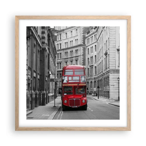 Poster in einem Rahmen aus heller Eiche - Der Alltag muss nicht grau sein - 50x50 cm