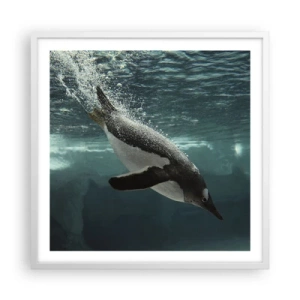 Poster in einem weißen Rahmen - Willkommen in meiner Welt - 60x60 cm