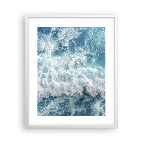 Poster in einem weißen Rahmen - Freudig und springend - 40x50 cm