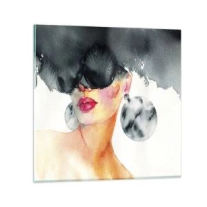 Glasbild - Bild auf glas - Das Geheimnis der Eleganz - 30x30 cm