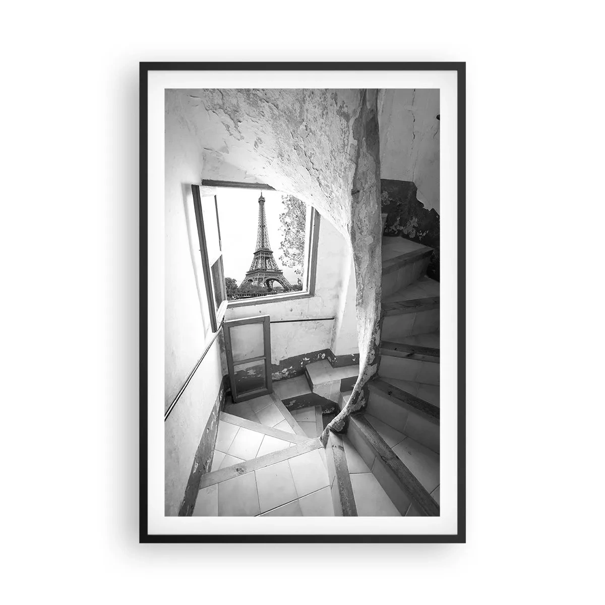 Poster in einem schwarzem Rahmen - Was für eine Aussicht! - 61x91 cm