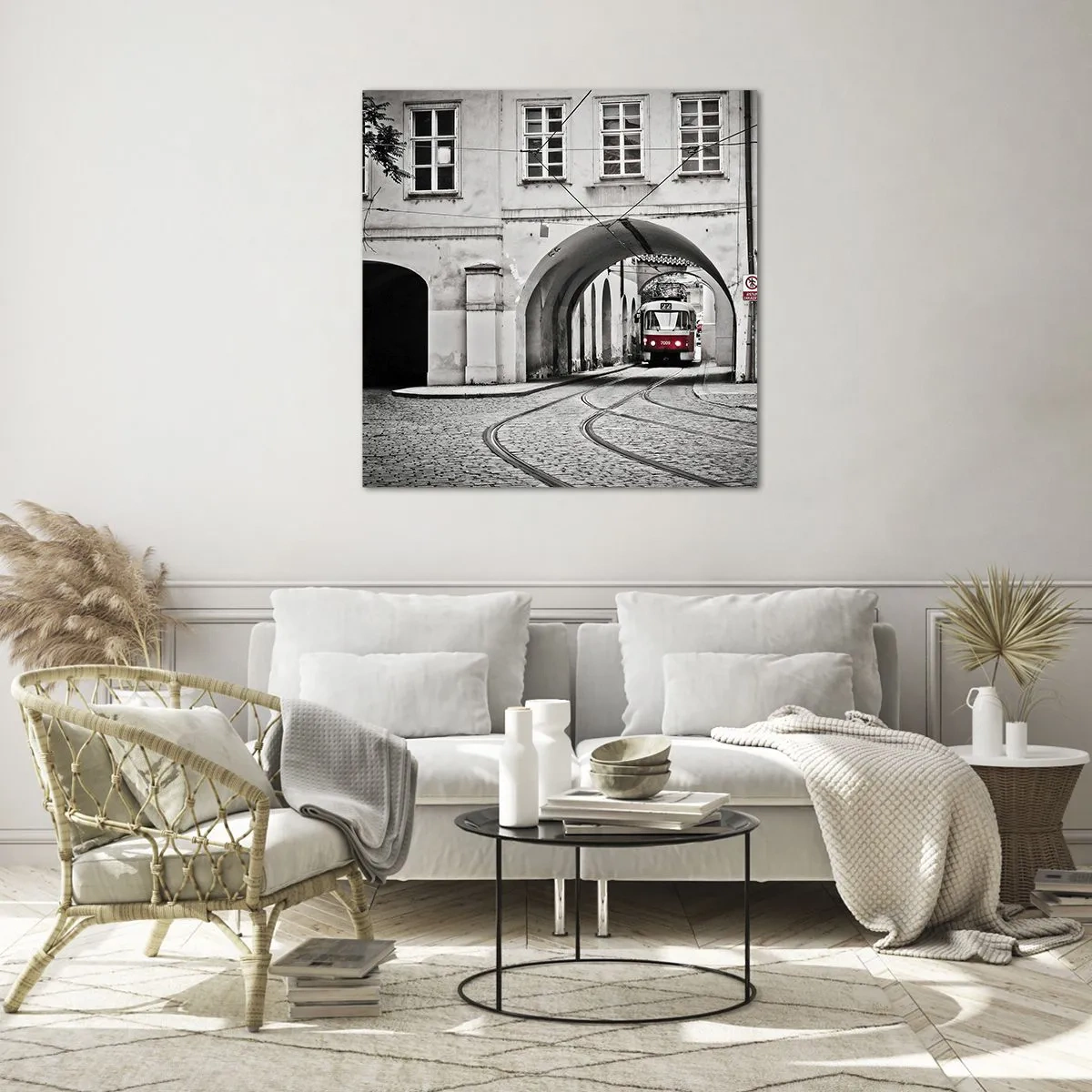 Glasbild - Bild auf glas - Durch das Stadtlabyrinth - 70x70 cm