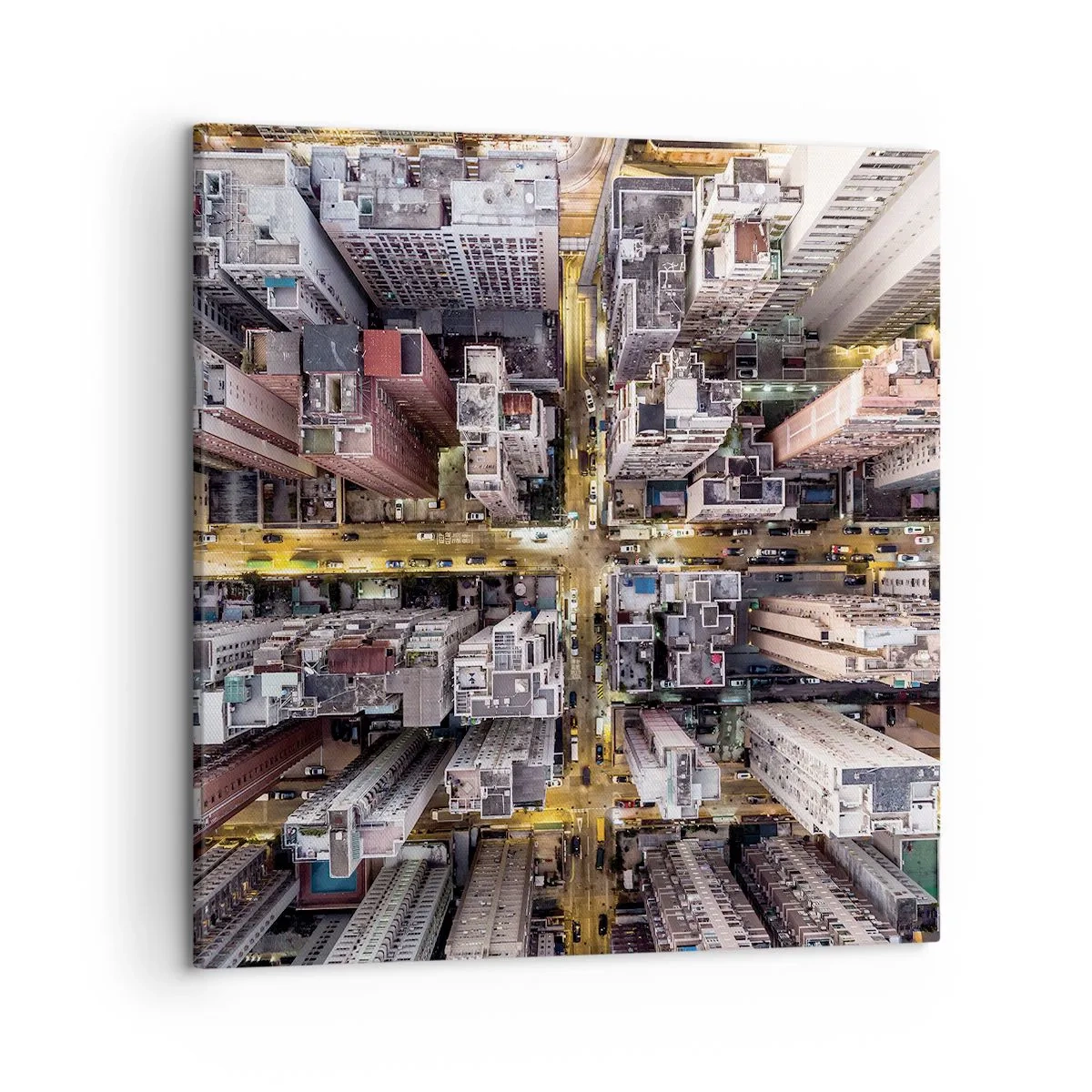 Bild auf Leinwand - Leinwandbild - Grüße aus Hongkong - 50x50 cm