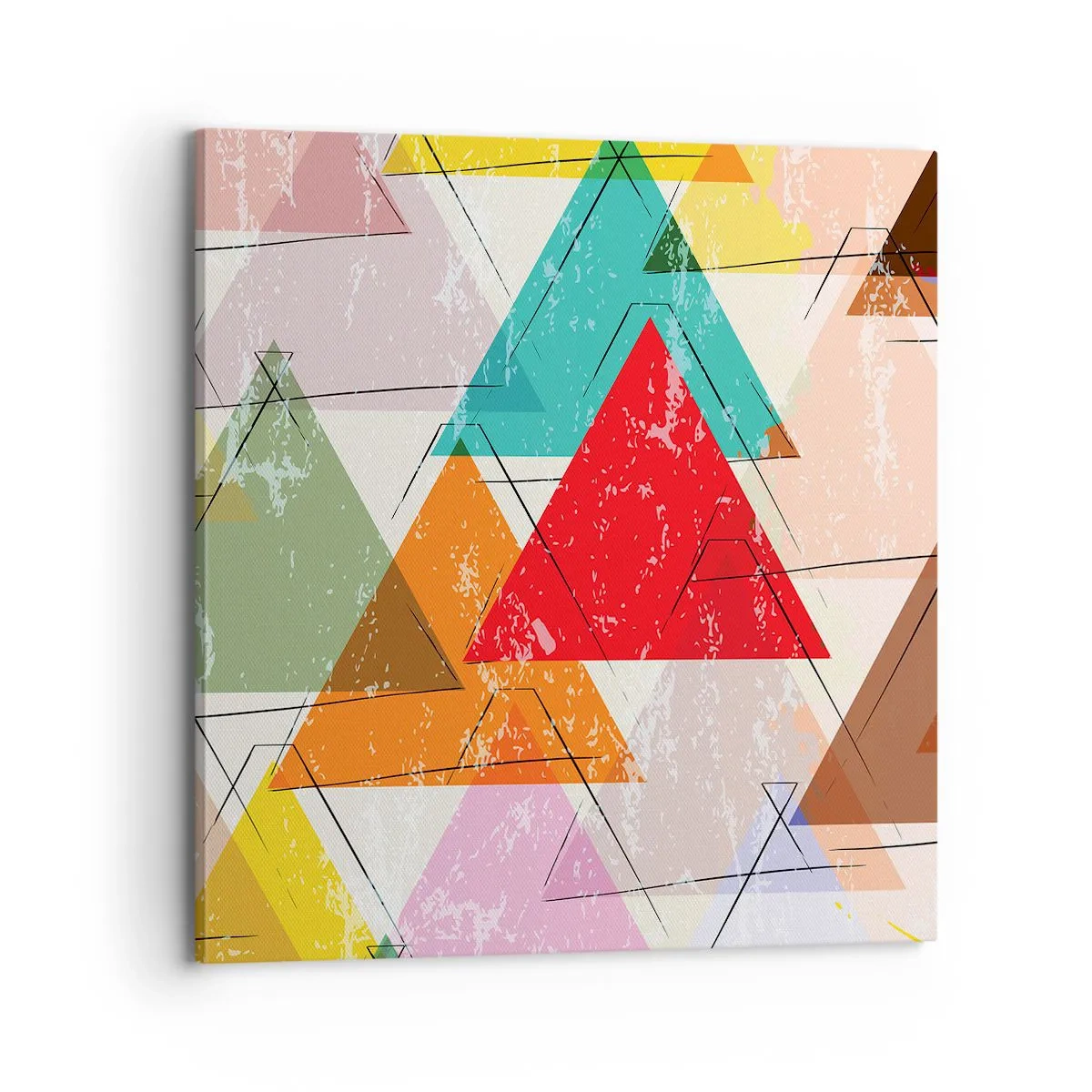 Bild auf Leinwand - Leinwandbild - Drei mal drei - 70x70 cm