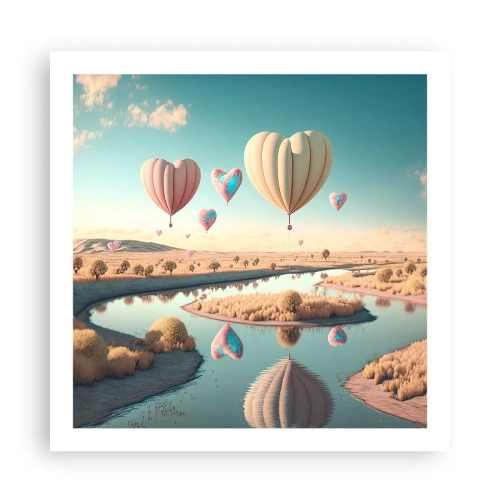 Poster - Dank Liebe steigt man auf - 60x60 cm