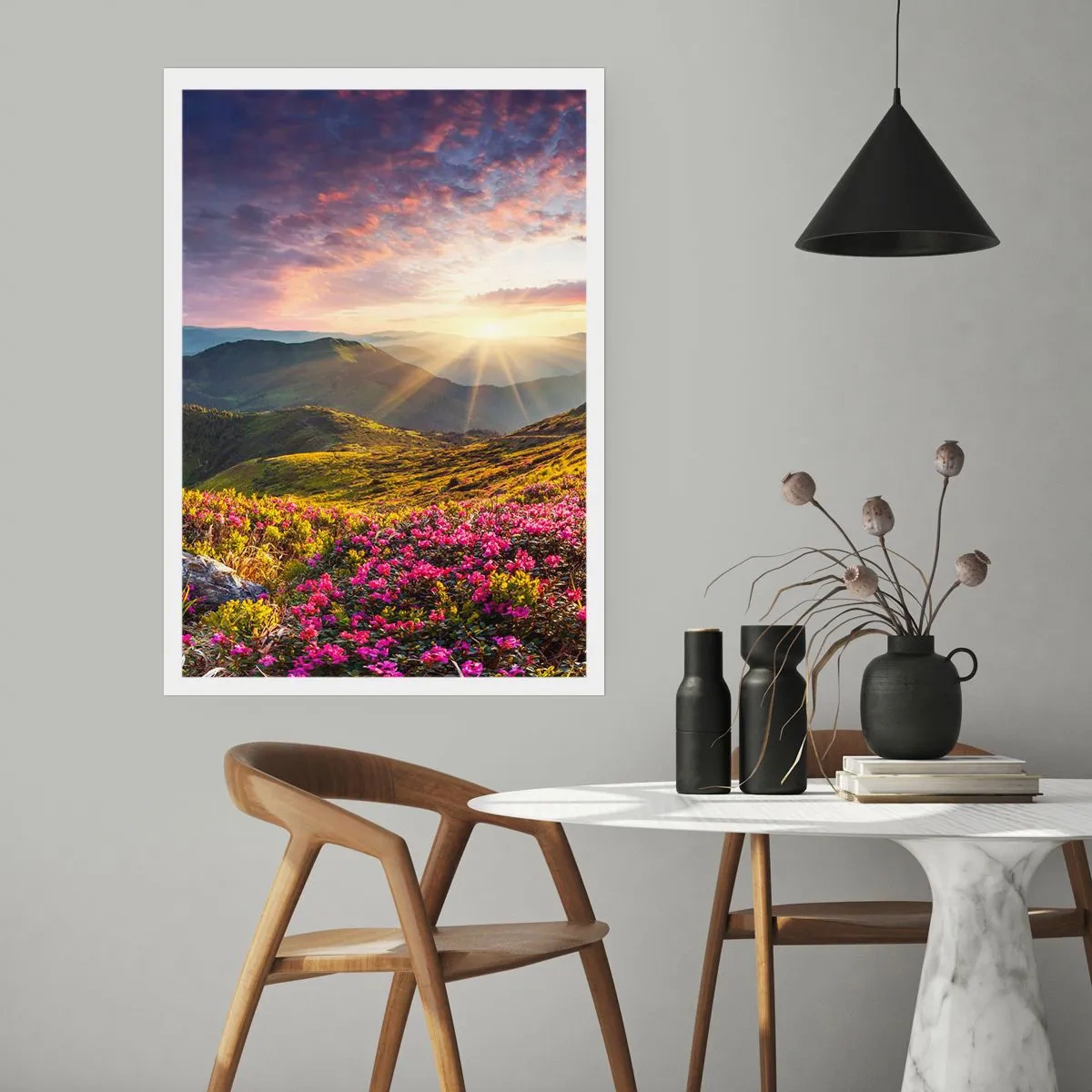 Poster - Frische am Bergmorgen - 70x100 cm