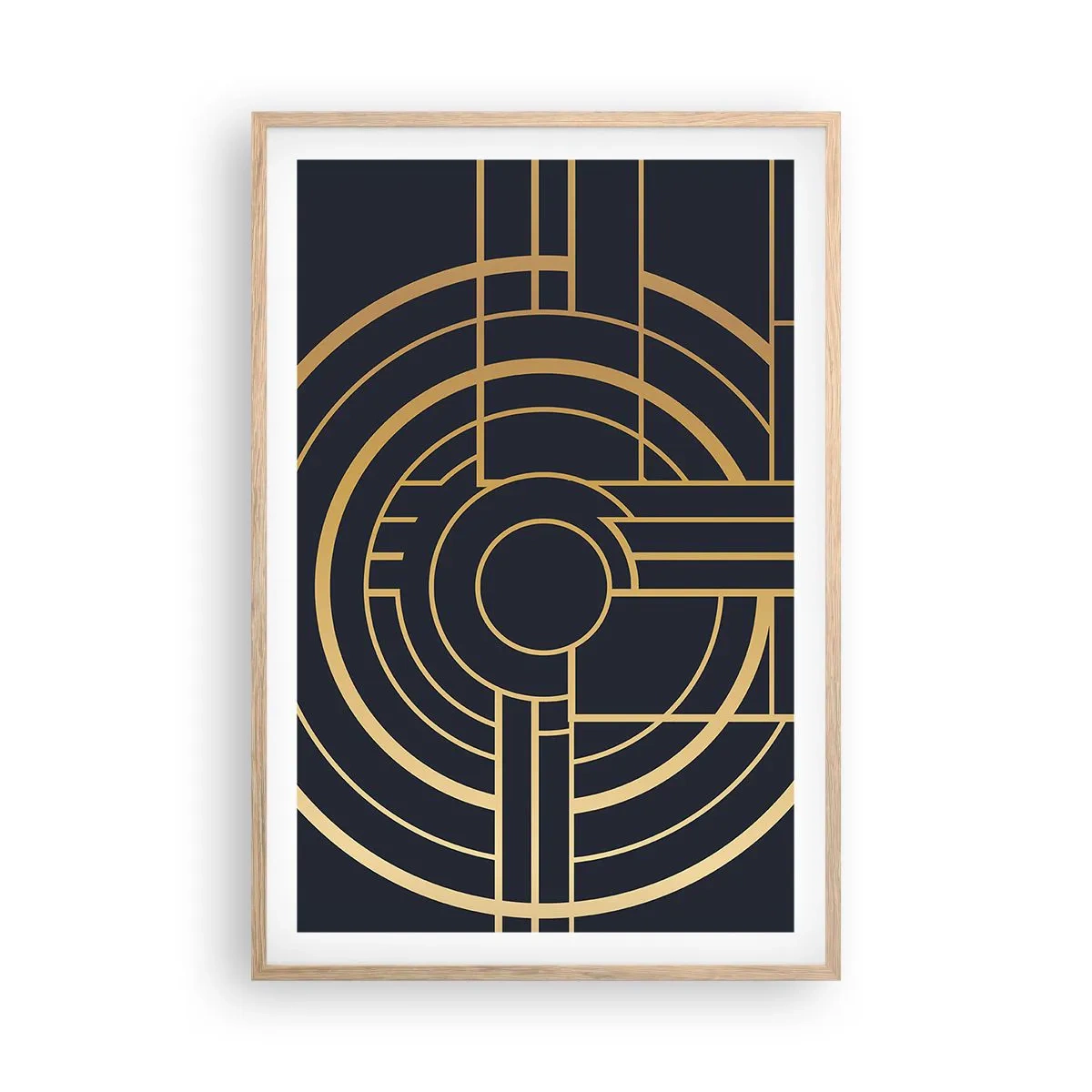 Poster in einem Rahmen aus heller Eiche - Wendungen der Dinge - 61x91 cm