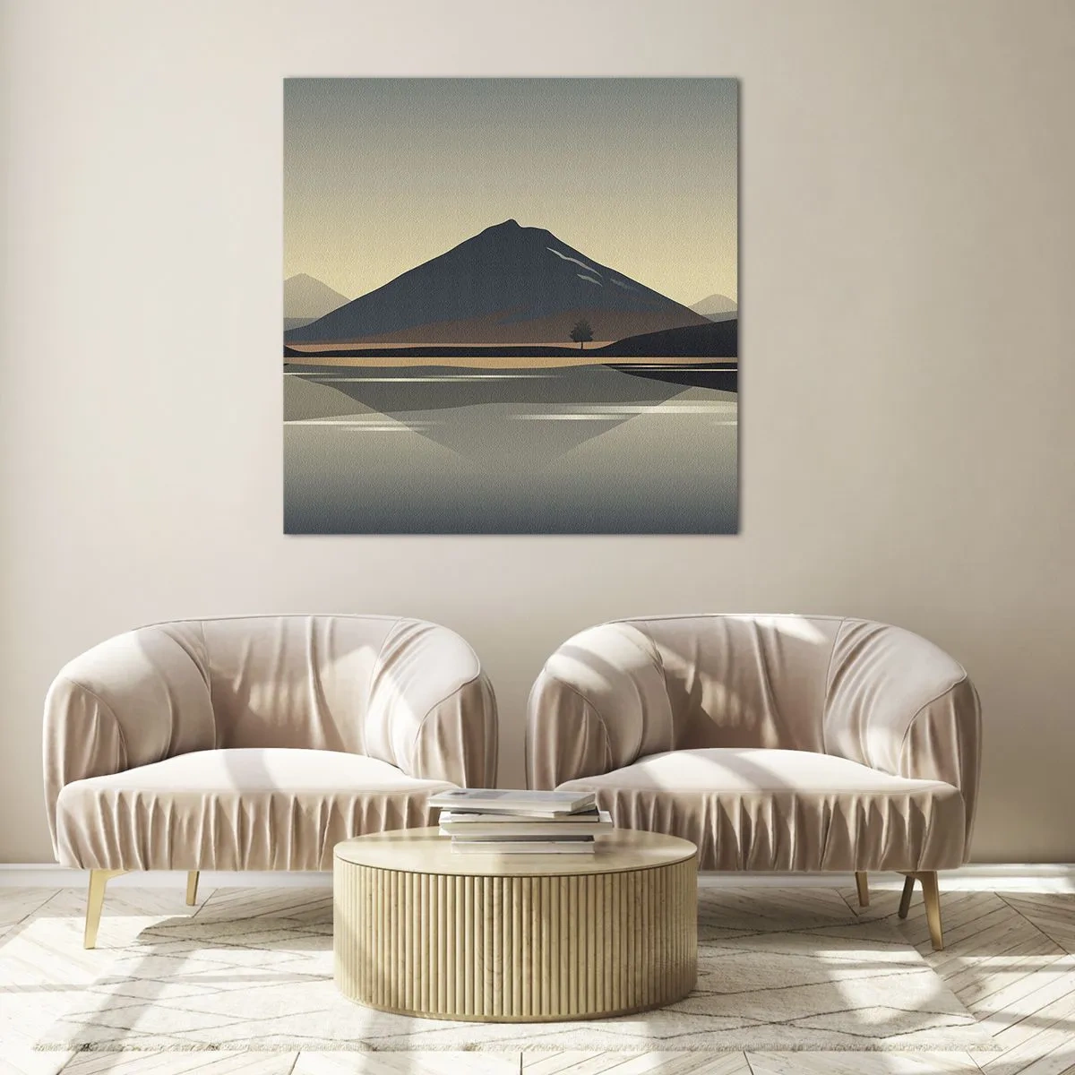 Glasbild - Bild auf glas - Spiegelreflexion - 70x70 cm