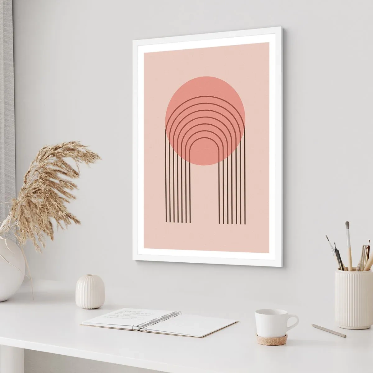 Poster in einem weißen Rahmen - Unwiderstehliche Anziehungskraft - 70x100 cm