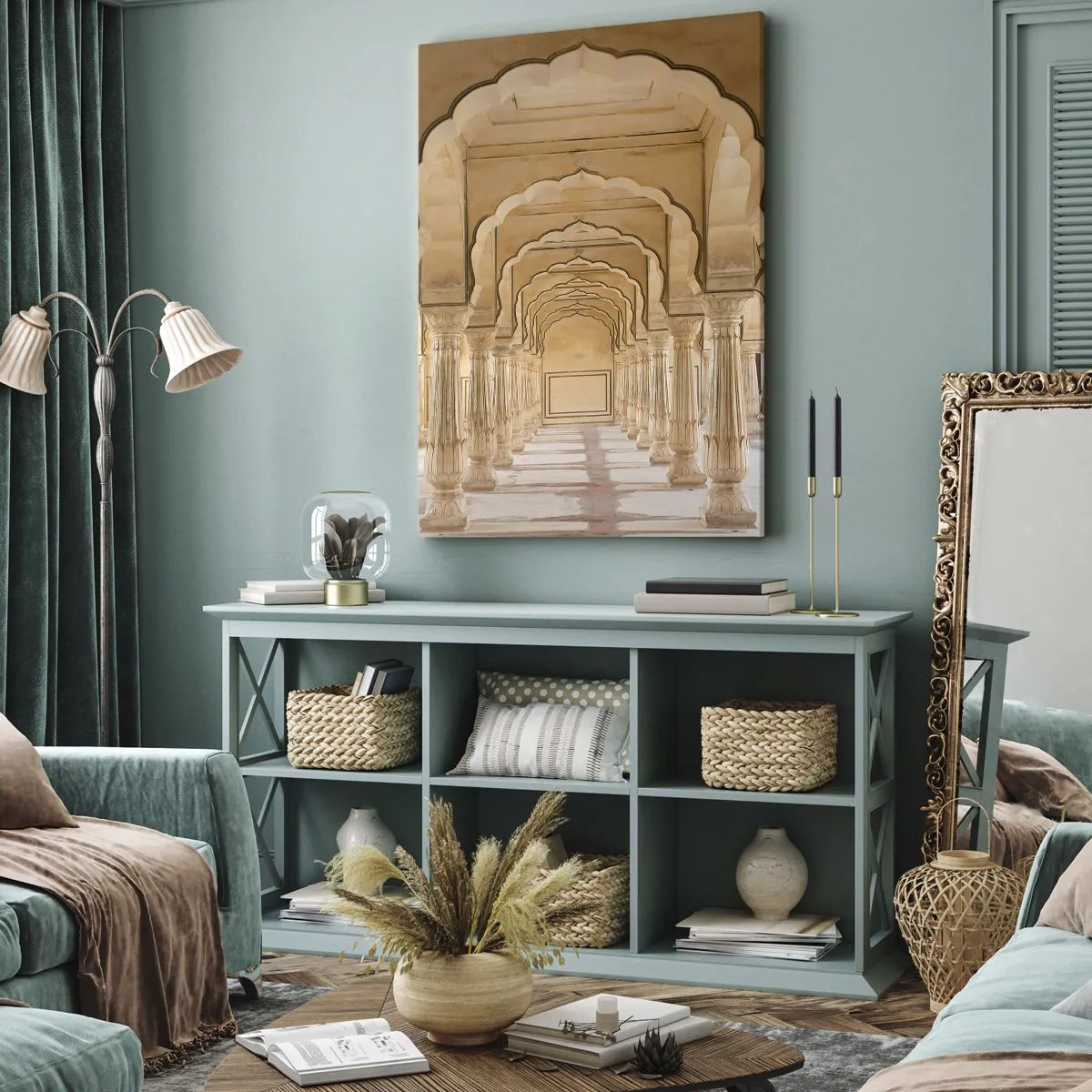 Bild auf Leinwand - Leinwandbild - Im Palast des Maharadschas - 45x80 cm