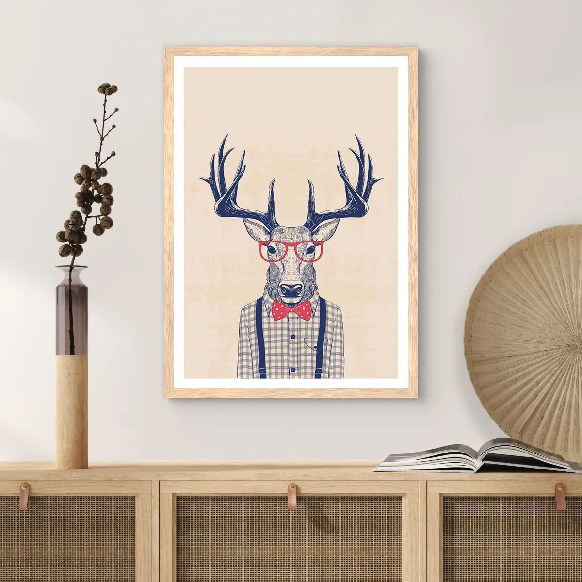 Poster in einem Rahmen aus heller Eiche - Eine lustige Extravaganz - 70x100 cm