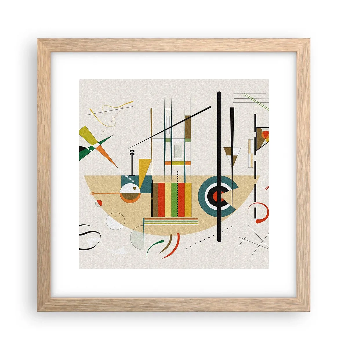 Poster in einem Rahmen aus heller Eiche - Und die Welt lacht - 30x30 cm