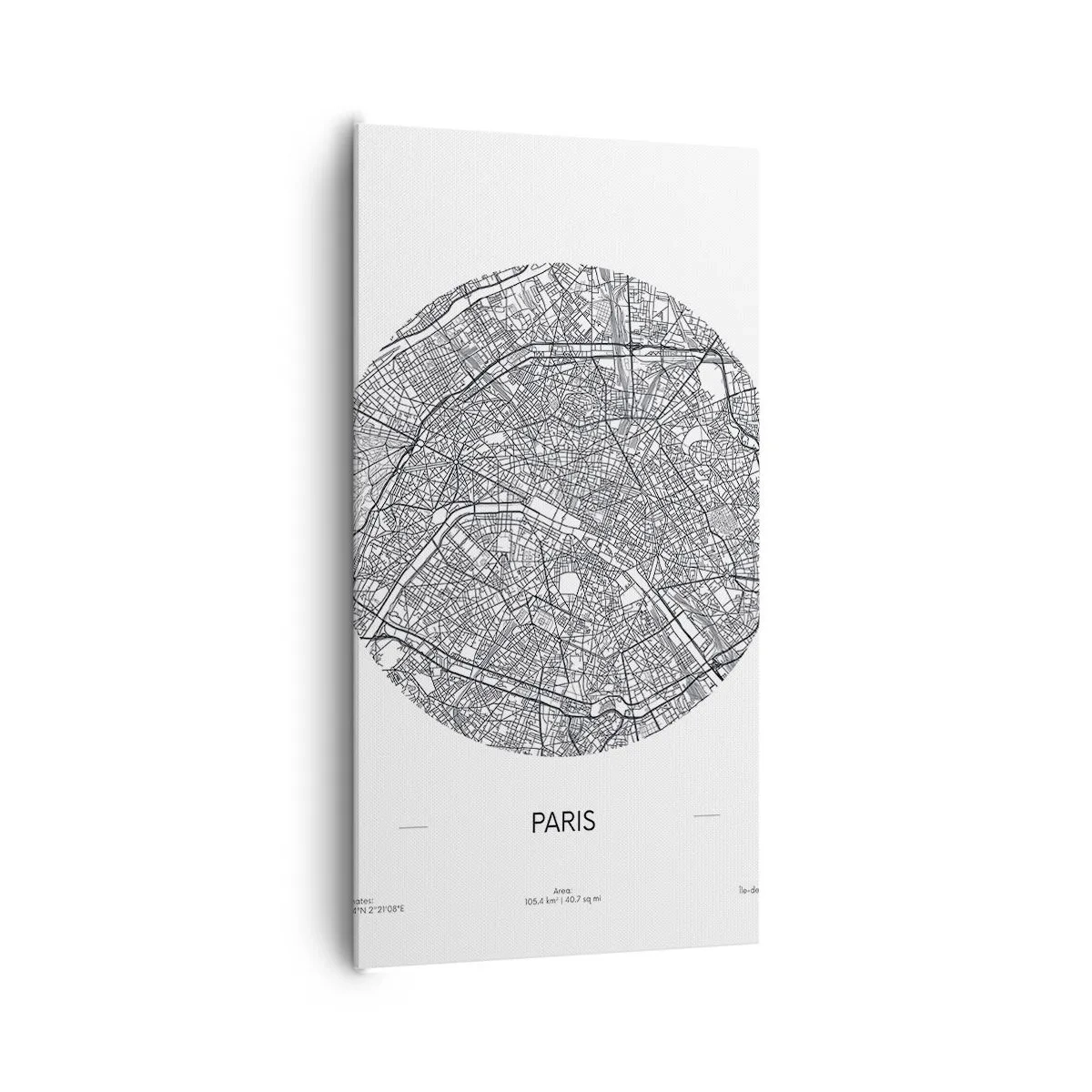 Bild auf Leinwand - Leinwandbild - Anatomie von Paris - 65x120 cm