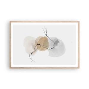 Poster in einem Rahmen aus heller Eiche - Luftperlen - 91x61 cm