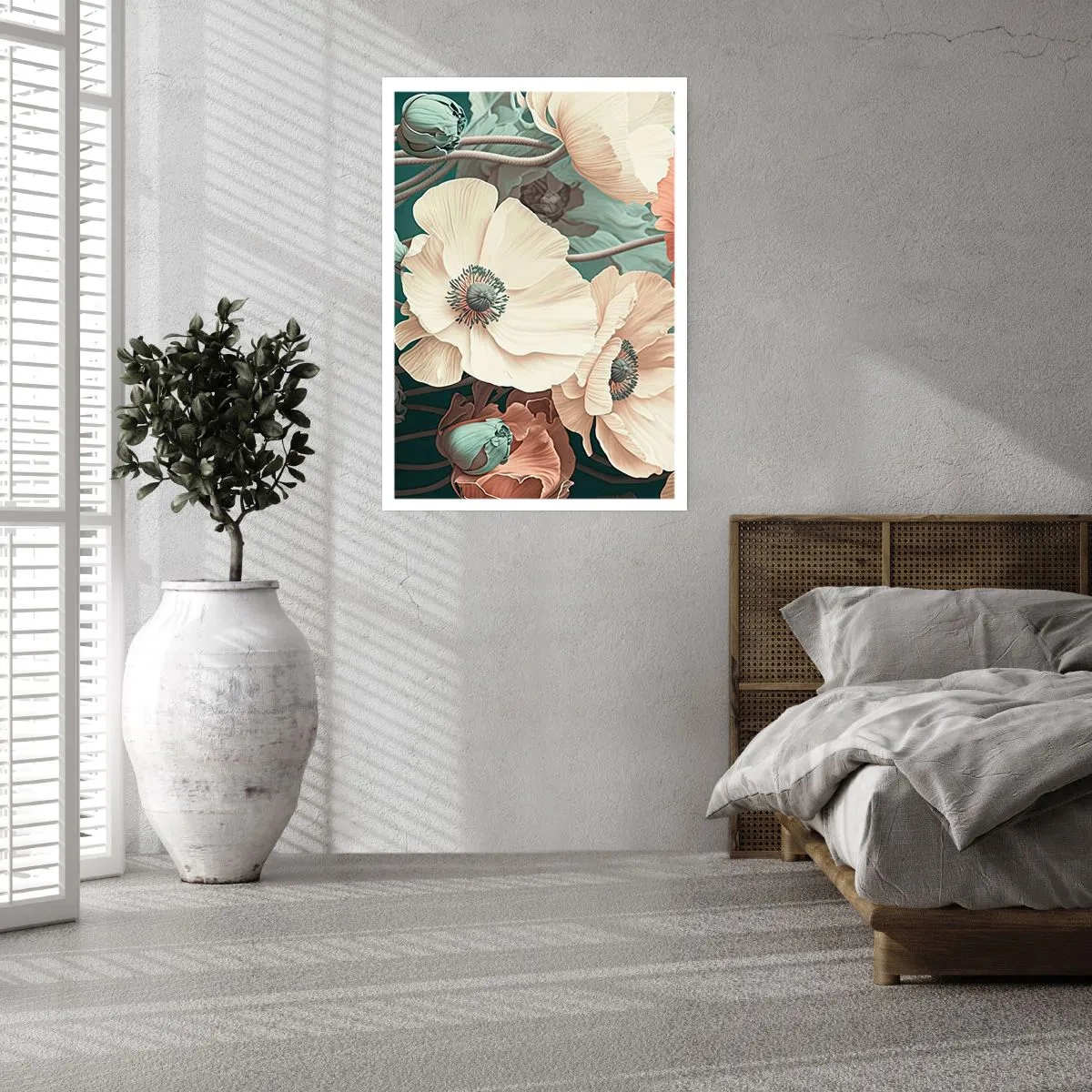 Poster - Flüstern von Mohnblumen - 70x100 cm