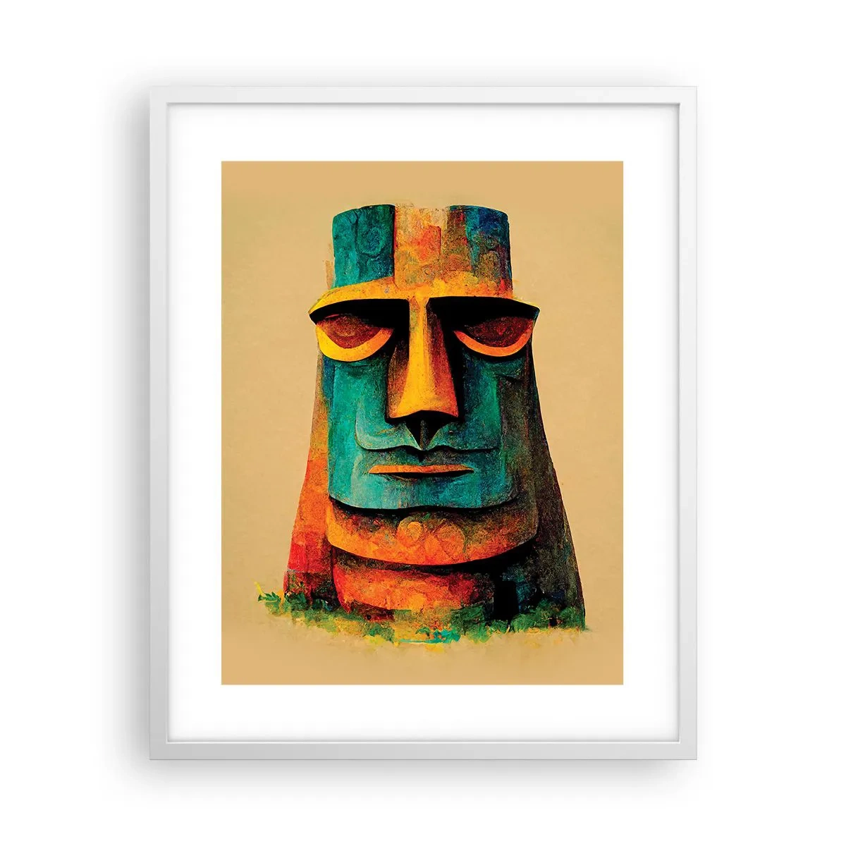 Poster in einem weißen Rahmen - Statuenhaft und sympathisch - 40x50 cm
