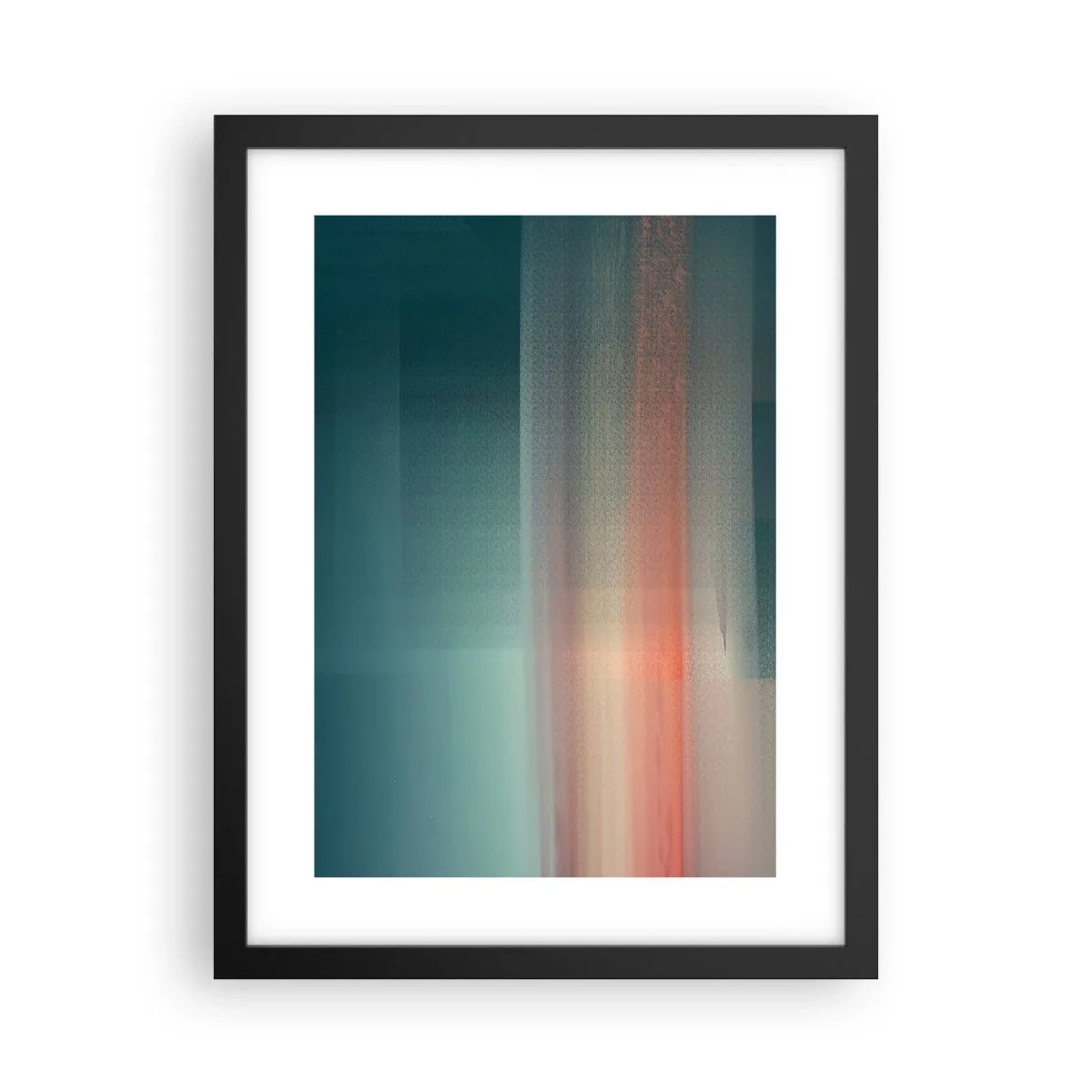 Poster in einem schwarzem Rahmen - Abstraktion: Lichtwellen - 30x40 cm
