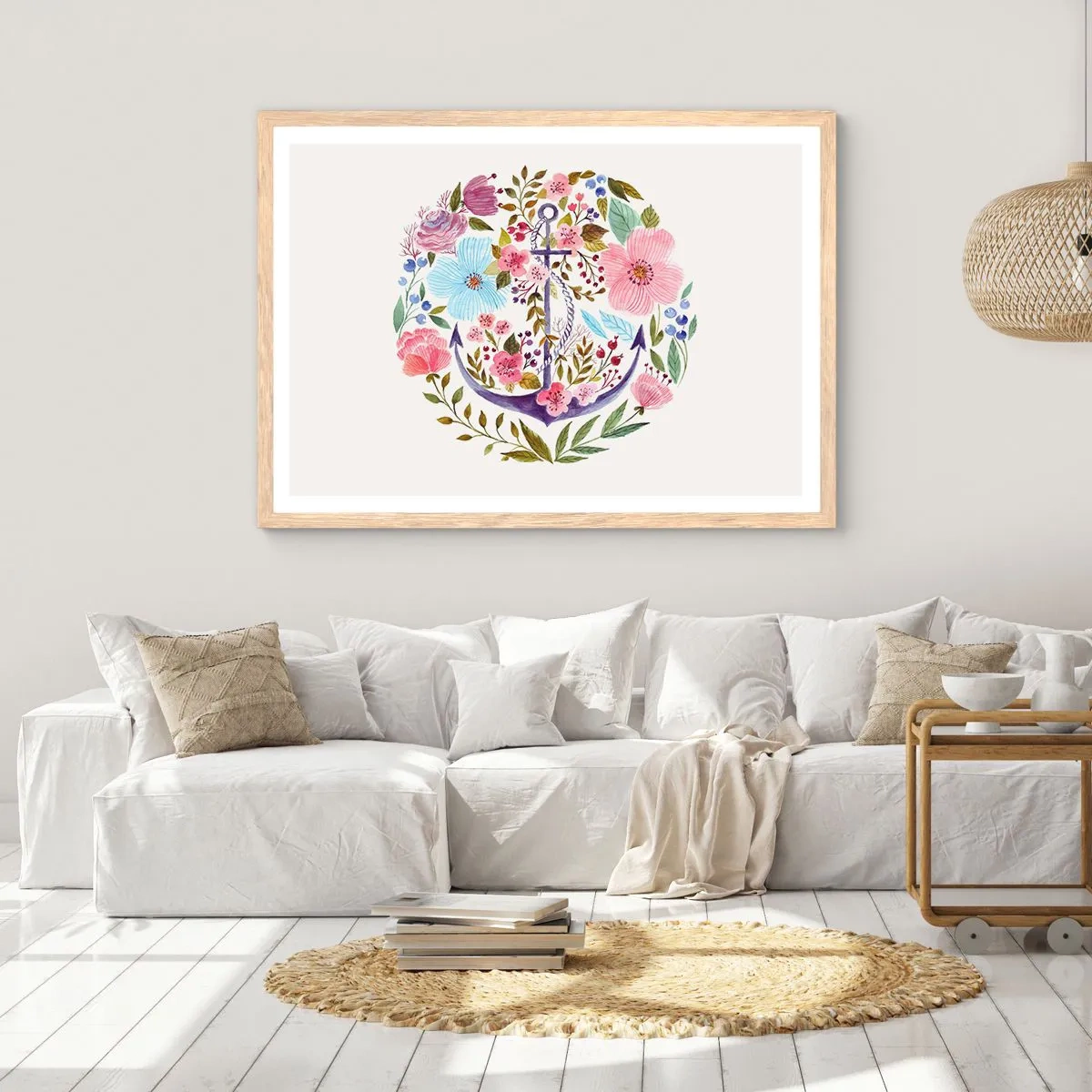 Poster in einem Rahmen aus heller Eiche - Guter Traum eines Seemanns - 40x30 cm