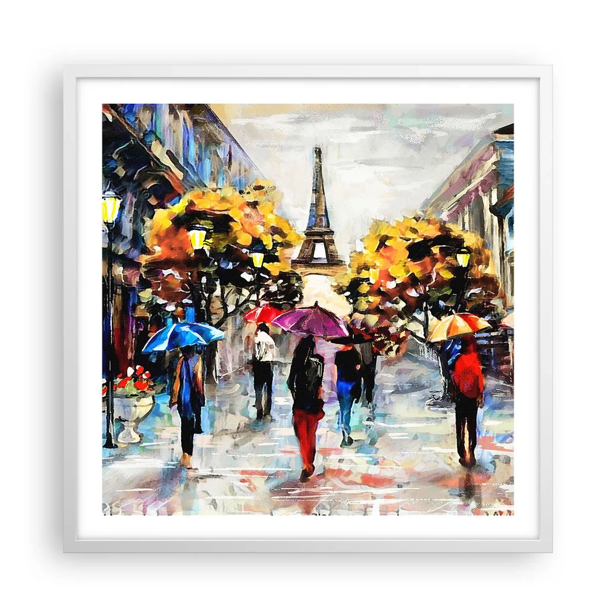Poster in einem weißen Rahmen - Besonders schön im Herbst - 60x60 cm