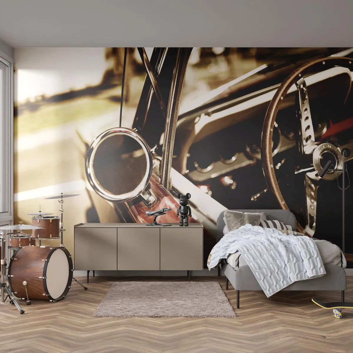 Fototapete Premium Sand - Ein Auto mit Seele - Auto, Klassisch, Automobil - 350x256 cm