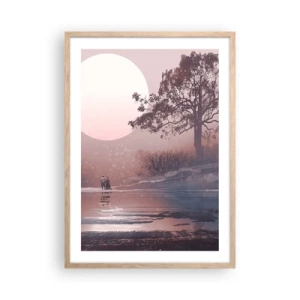 Poster in einem Rahmen aus heller Eiche - Wunder der Nacht - 50x70 cm