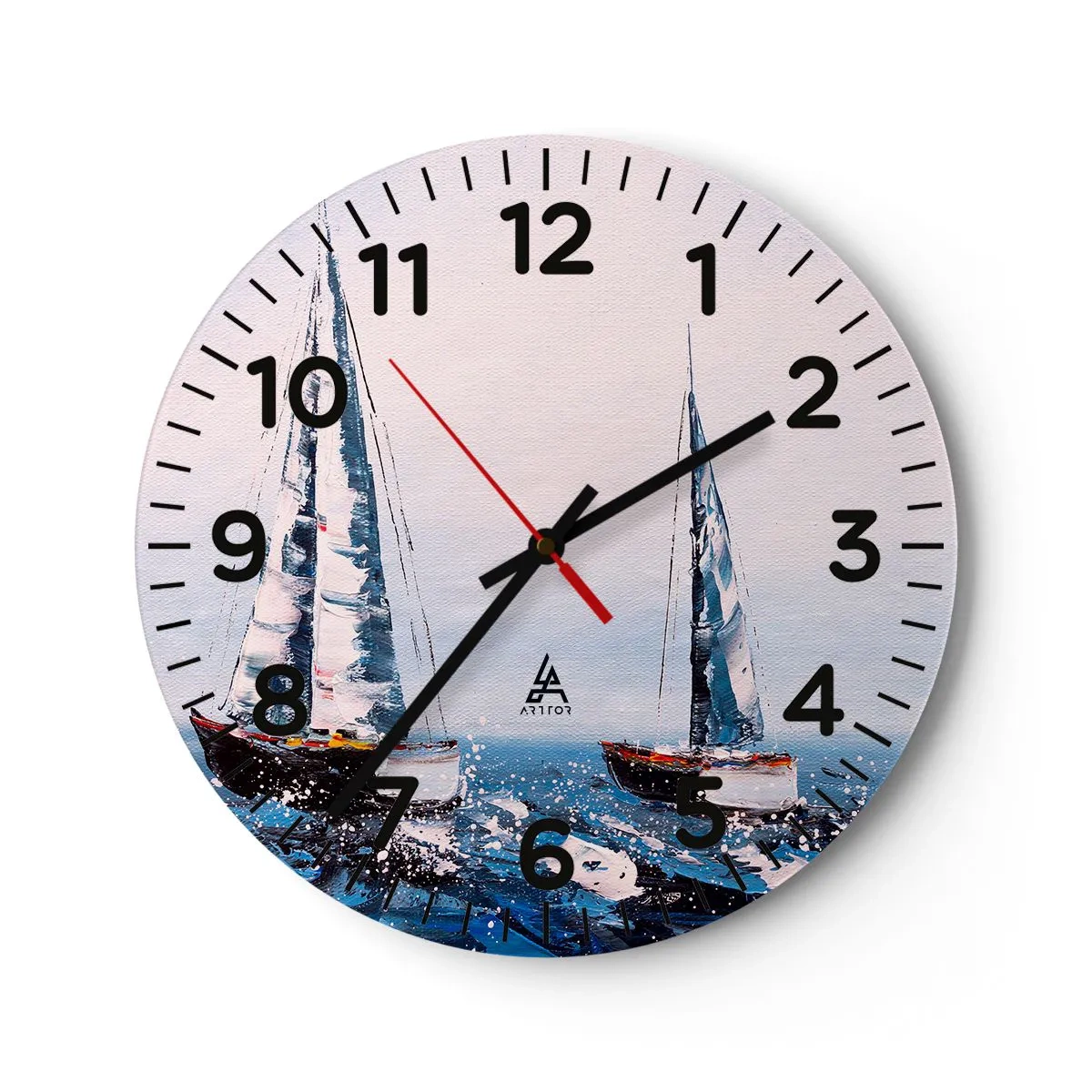 Wanduhr - Glasuhr - Bruderschaft des Windes - 30x30 cm