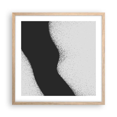 Poster in einem Rahmen aus heller Eiche - Flüssiges Gleichgewicht - 50x50 cm