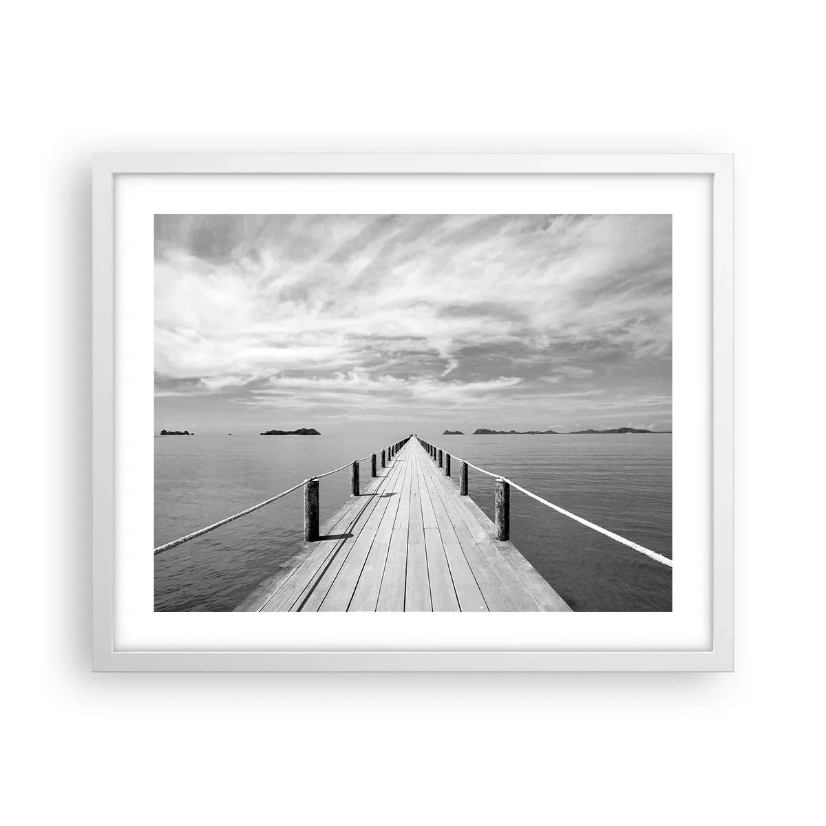 Poster in einem weißen Rahmen - Oder vielleicht eine Reise ... - 50x40 cm