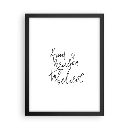 Poster in einem schwarzem Rahmen - Es ist möglich - 30x40 cm