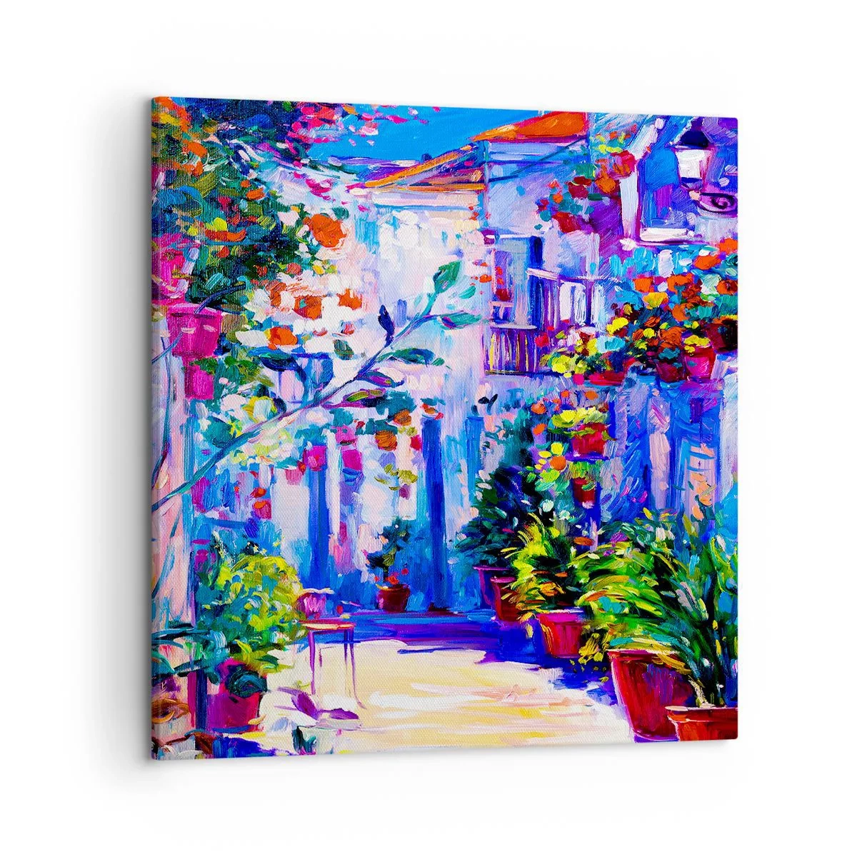 Bild auf Leinwand - Leinwandbild - Impresja - eine italienische Straße - 50x50 cm