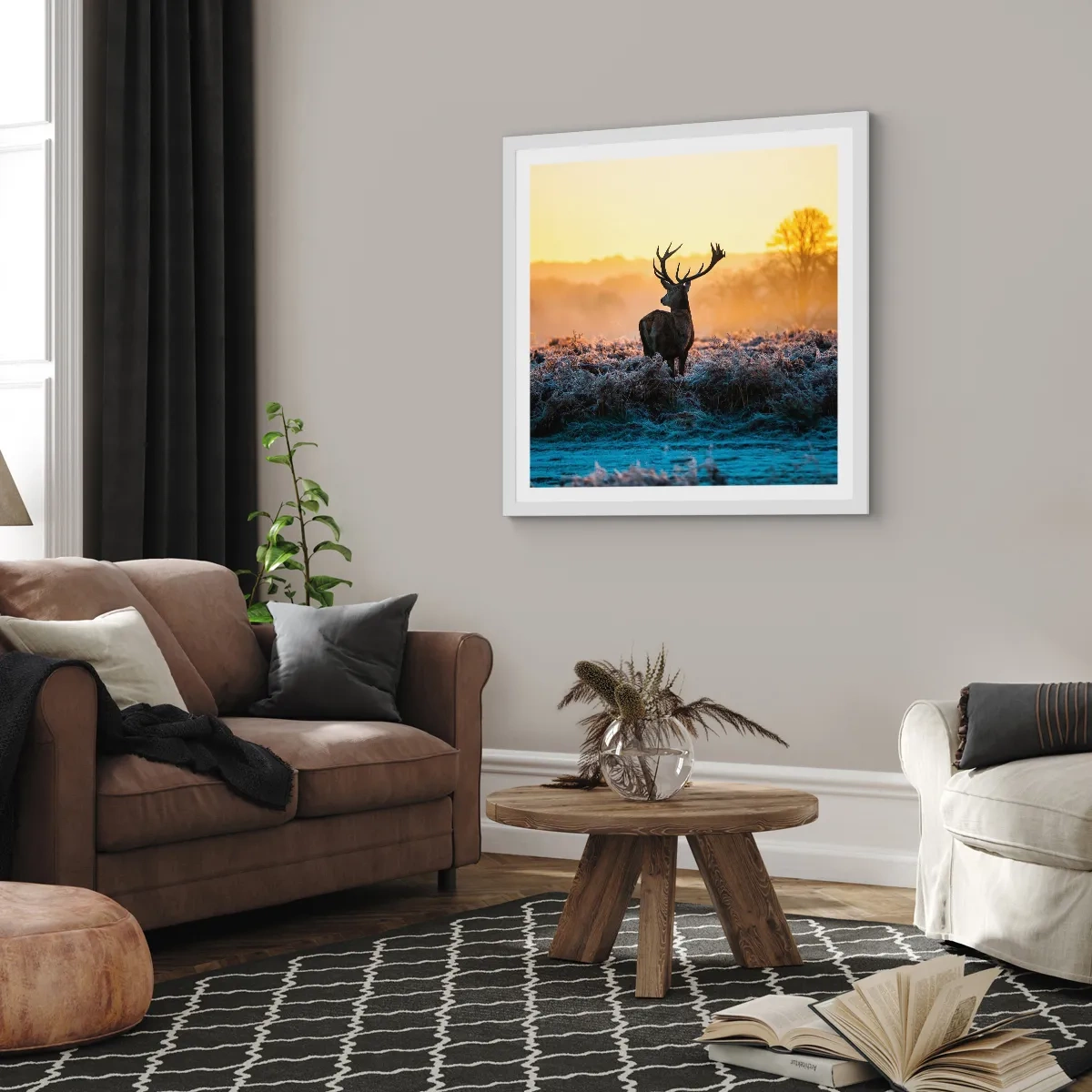 Poster in einem weißen Rahmen - Gekrönt auf seinem Besitz - 30x30 cm