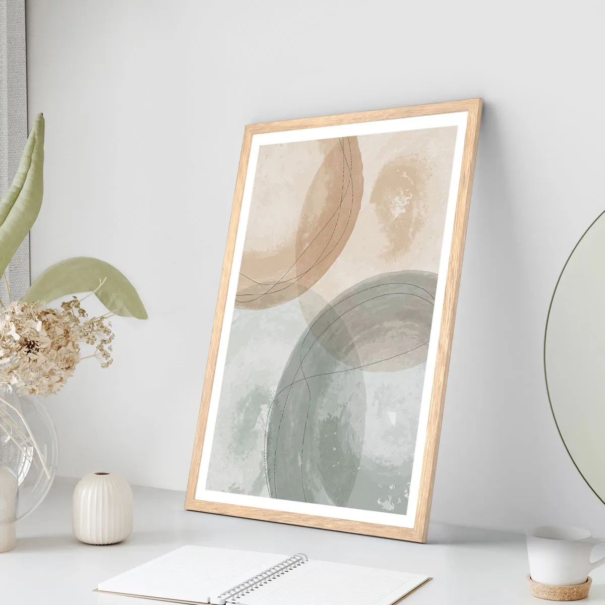 Poster in einem Rahmen aus heller Eiche - Welten durchdringen - 40x50 cm