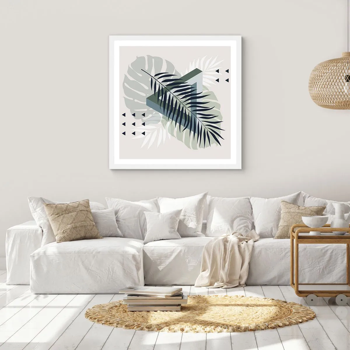 Poster in einem weißen Rahmen - Natur und Geometrie – zwei Ordnungen? - 50x50 cm