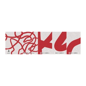 Fototapetenmuster Standard Eco - Rot auf Weiß - Minimalismus, Stück, Linien - 100x30 cm