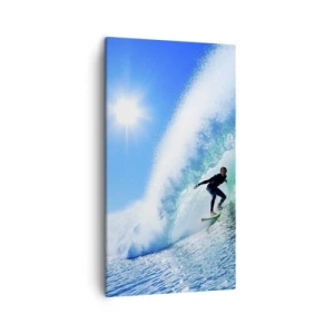 Bild auf Leinwand - Leinwandbild - Durch das große Blau - 45x80 cm