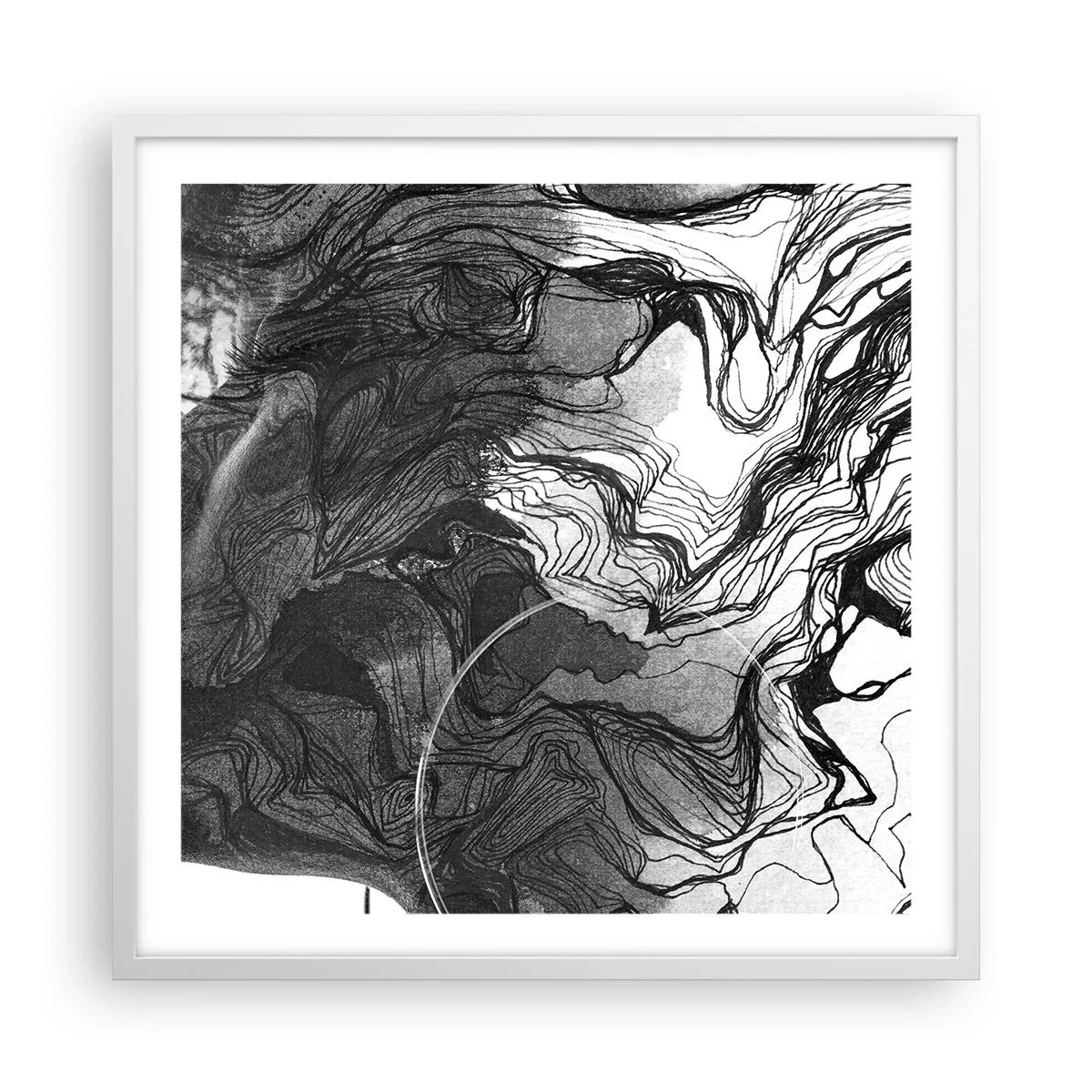 Poster in einem weißen Rahmen - Verstrickt in Träume - 60x60 cm