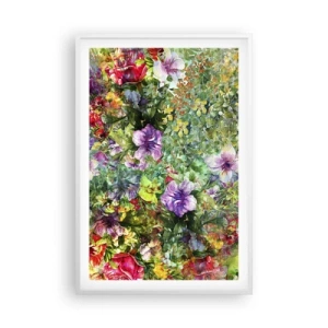 Poster in einem weißen Rahmen - In Blumen für das Verderben - 61x91 cm