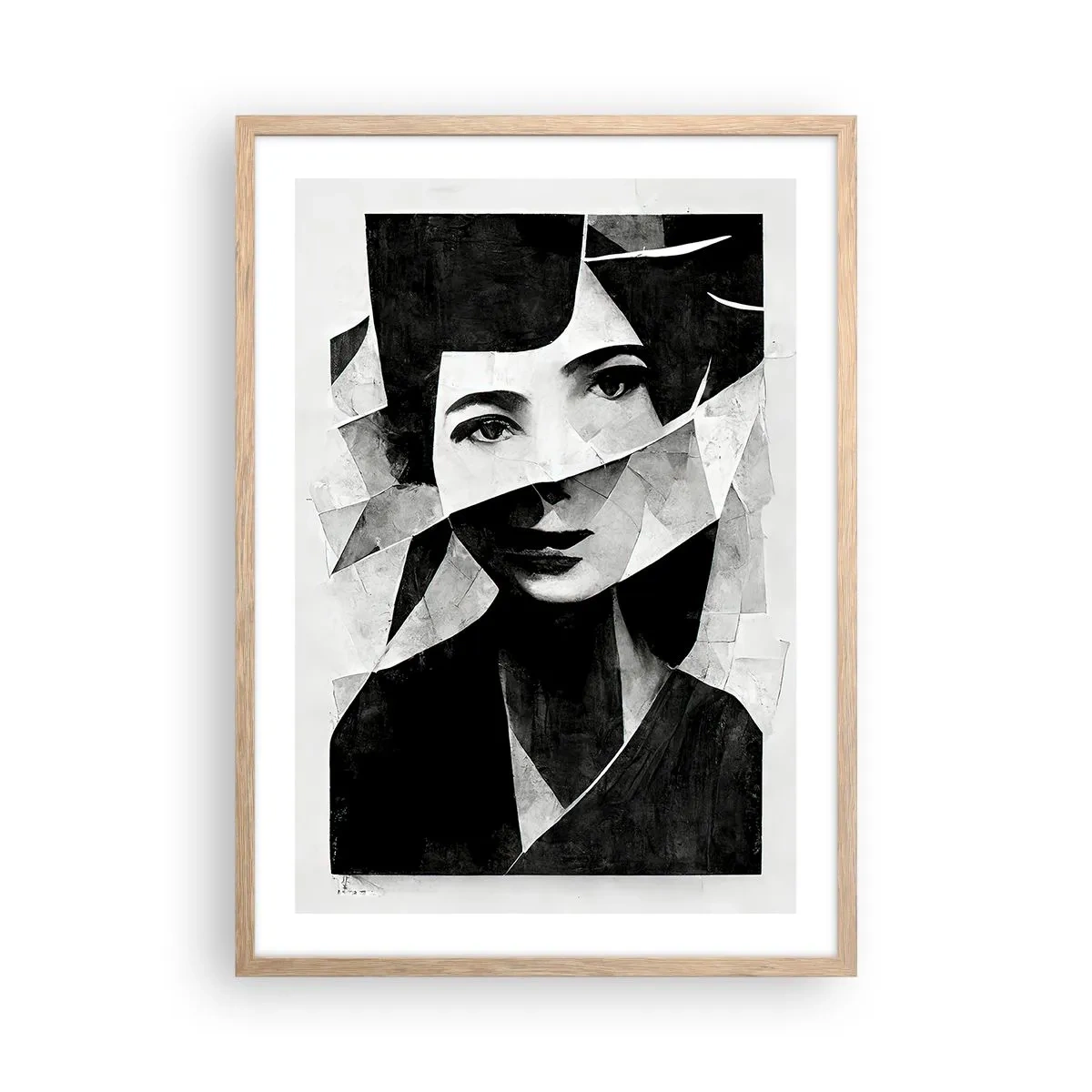 Poster in einem Rahmen aus heller Eiche - So, wie du wirklich bist… - 50x70 cm