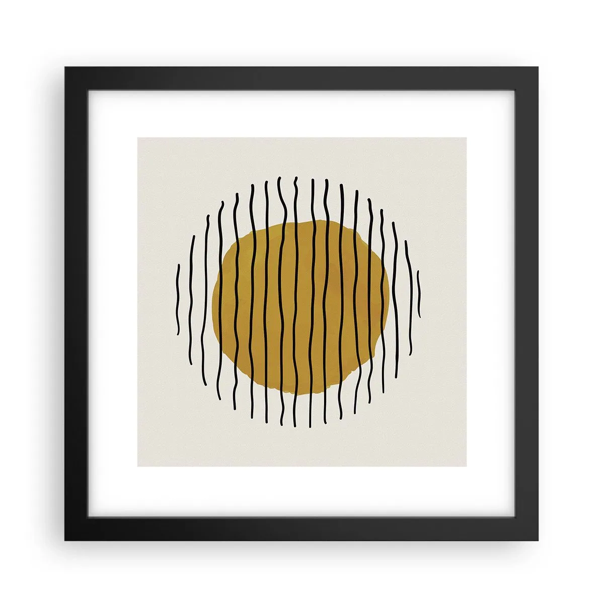 Poster in einem schwarzem Rahmen - Abstraktion, die vor Hitze zittert - 30x30 cm