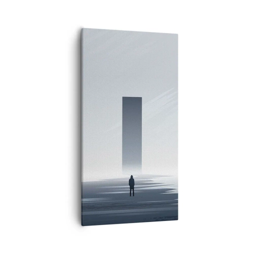 Bild auf Leinwand - Leinwandbild - Chance oder Bedrohung? - 55x100 cm